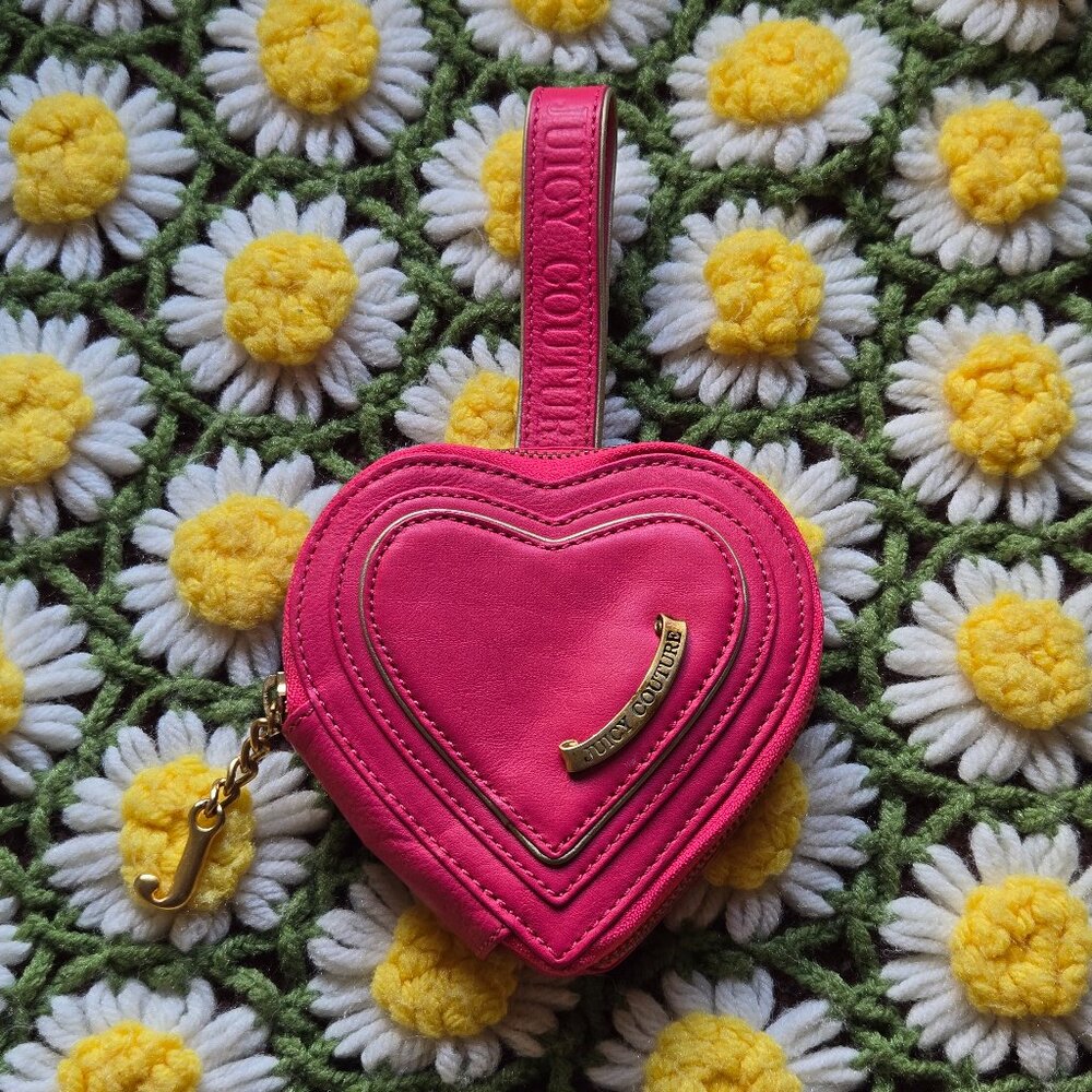 Juicy Couture Pink Leather Small Heart Purse